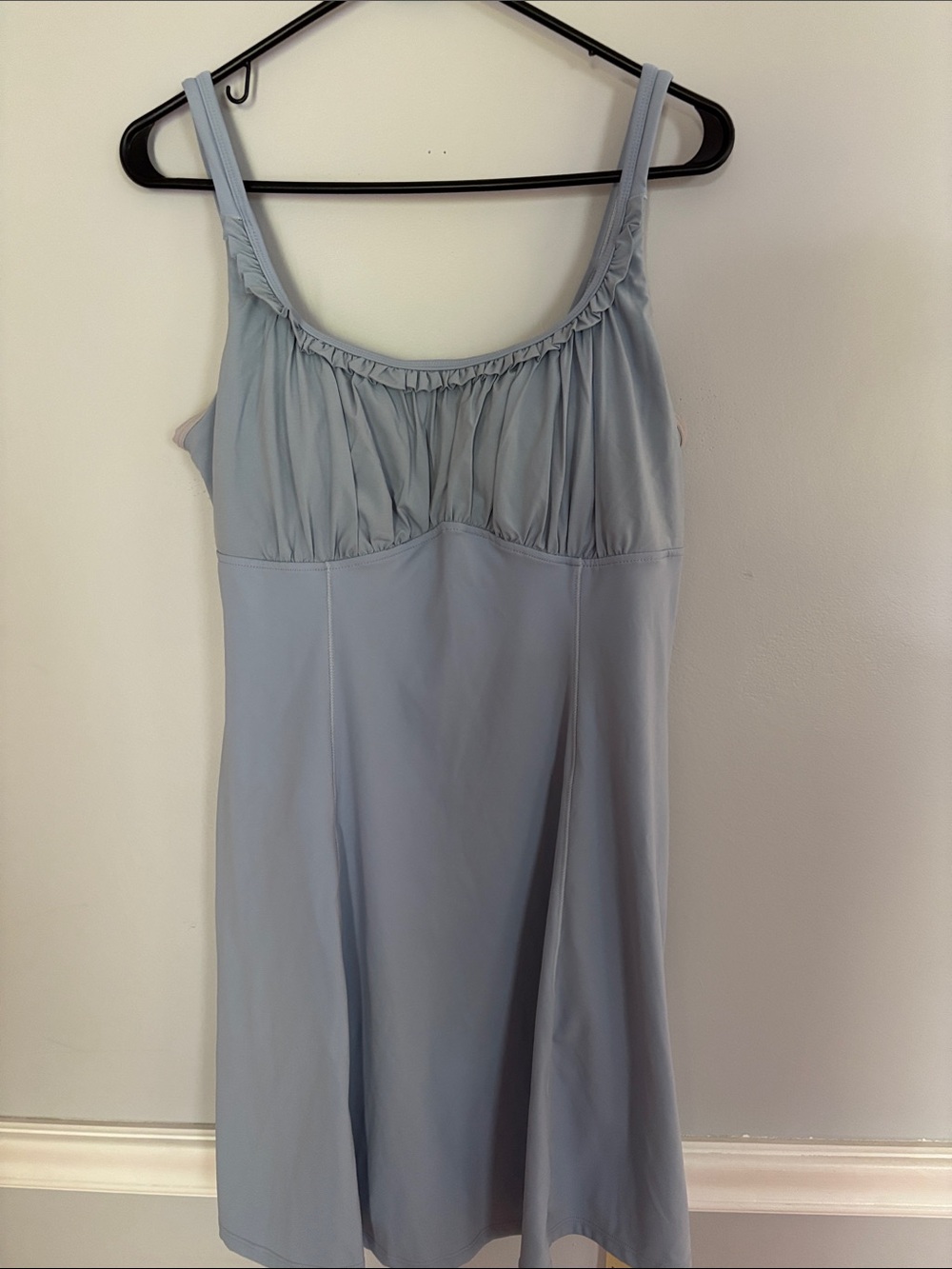 HALARA Light Blue Ruched Bust Dress